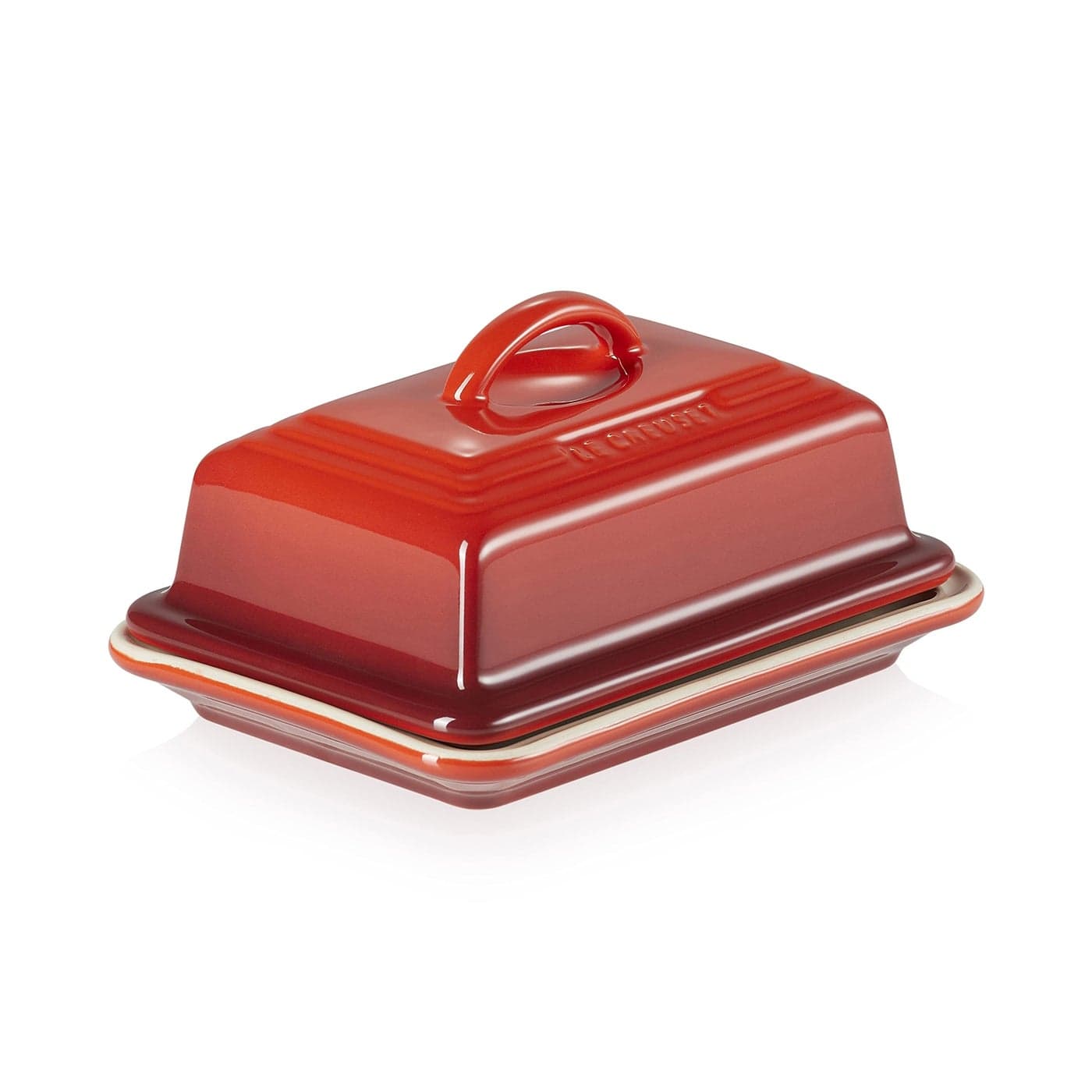 Le Creuset Stoneware European Butter Dish Cerise