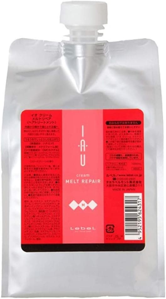 Lebel IAU Cream Melt Repair Hair Treatment 1000ml Refill Green Tea Set