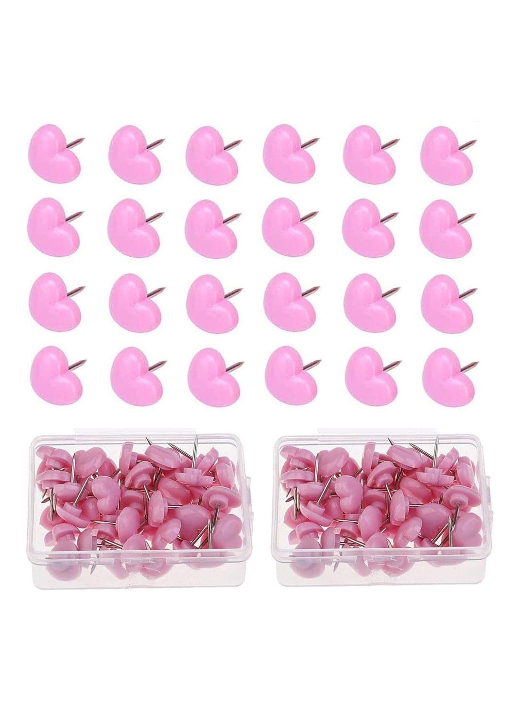 Push Pins, Plastic Head Thumb Tacks Map Drawing Pins, for Wall Drawing Pin Board,Whiteboard, Cork Board, Office Map Markers or Bulletin Board(100Pcs)