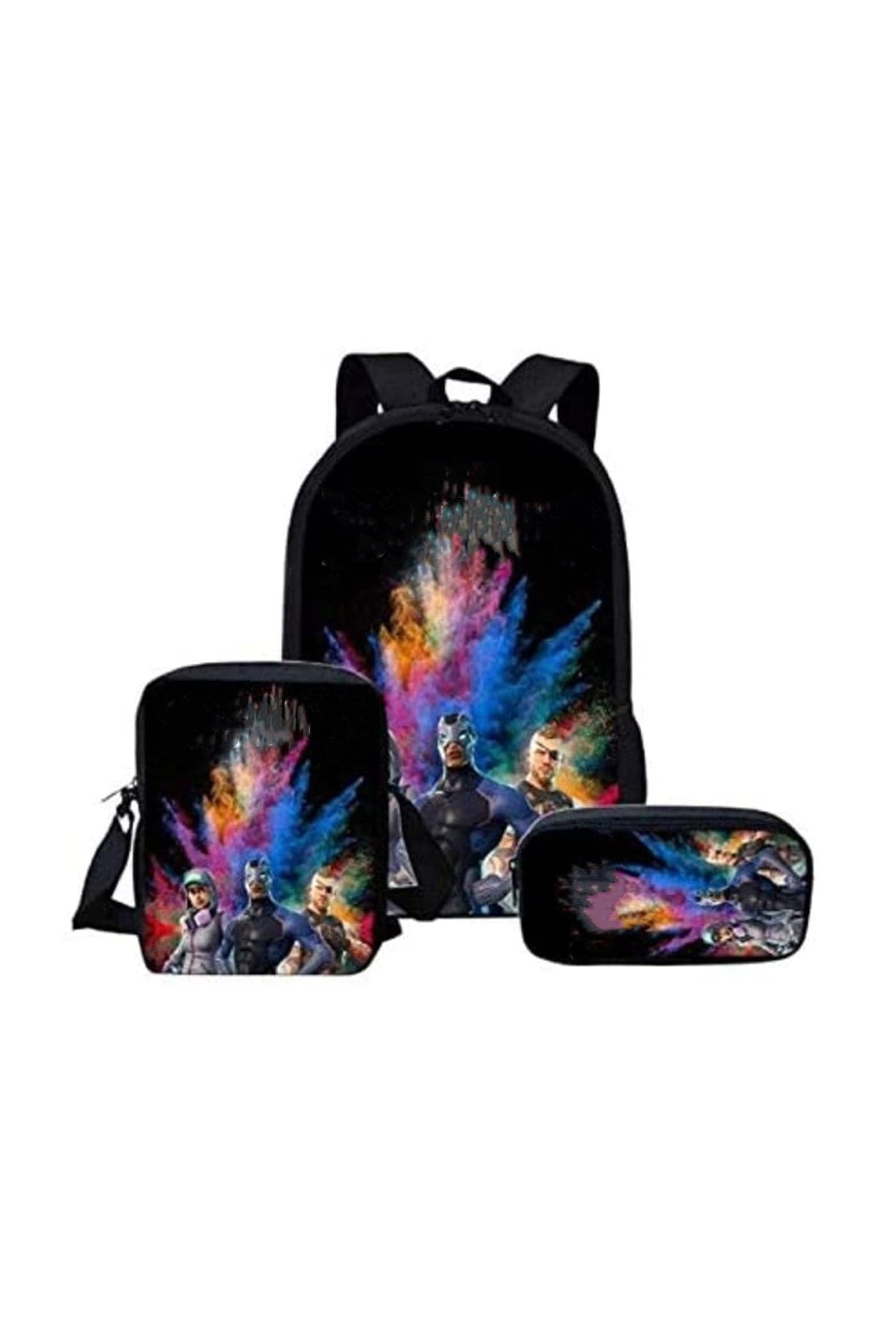 Three-piece Backpack Set Personalized Burden School Bag Sport Casual Outdoor Shoulder Messager Bag Unisex Handbag