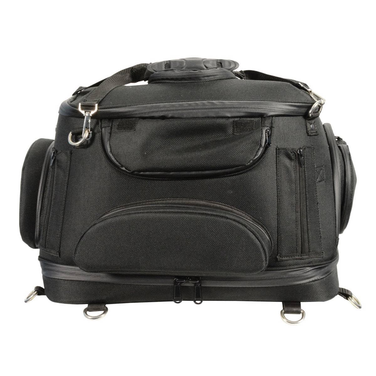 Milwaukee Performance MP8103 Large Black Heavy Duty Textile Motorcycle Pet Carrier Sissy Bar Bag One Size