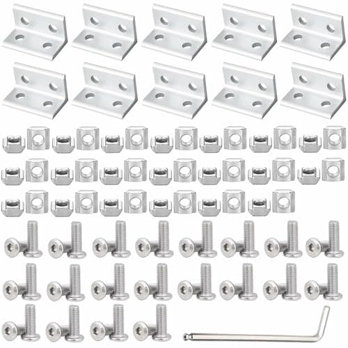 10Set 2040 Corner Bracket Connector for 2040 Aluminum Extrusion Accessories Silver3625 10Set