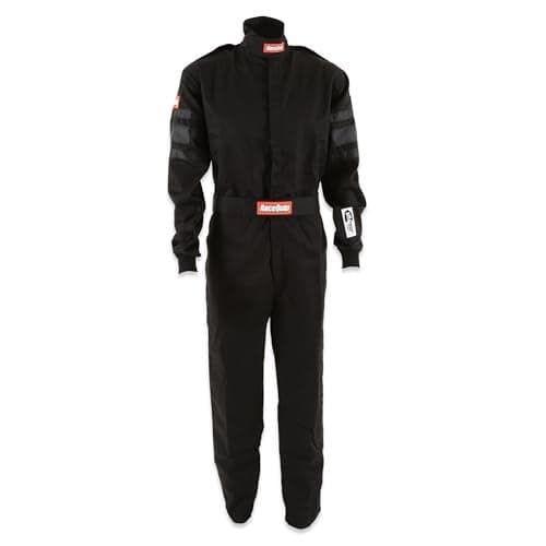 RaceQuip® 110007RQP 110 Series 1-Pc Driving Suit - SFI 3.2A/1 - Black - 2XL