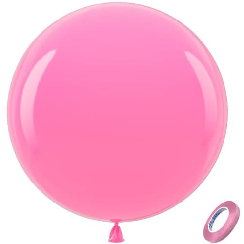 Bezente Pink Giant Balloons 36 Inch 8 Pack Jumbo Bridal Pink Balloon Large Round Light Pink Latex Balloons for Birthday Wedding Anniversary Bridal Shower Gender Reveal Party Decoration