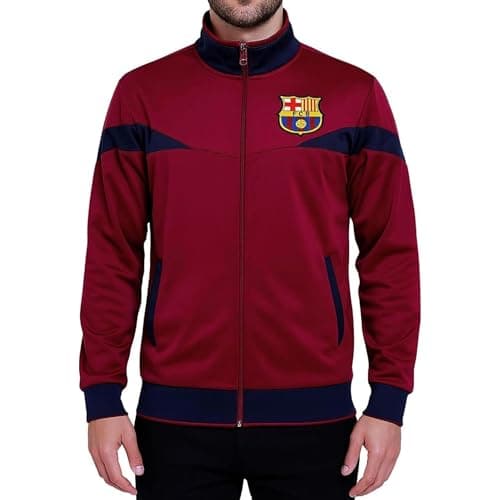 Icon Sports Officially Licensed FC Barcelona Soccer Track Jacket - Unisex Adult - FCB39TJ Wine XL