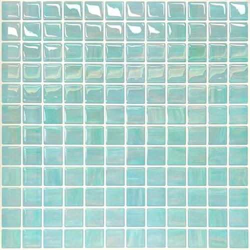 Walanz 5 Sheets Peel and Stick Backsplash Self Adhesive Wall Tiles 3D Adhesive Tile Backsplash 12x12Premium Self Adhesive Wall Tiles Peel and Stickfor Kitchen Bathroom Fireplace RVOcean Jade