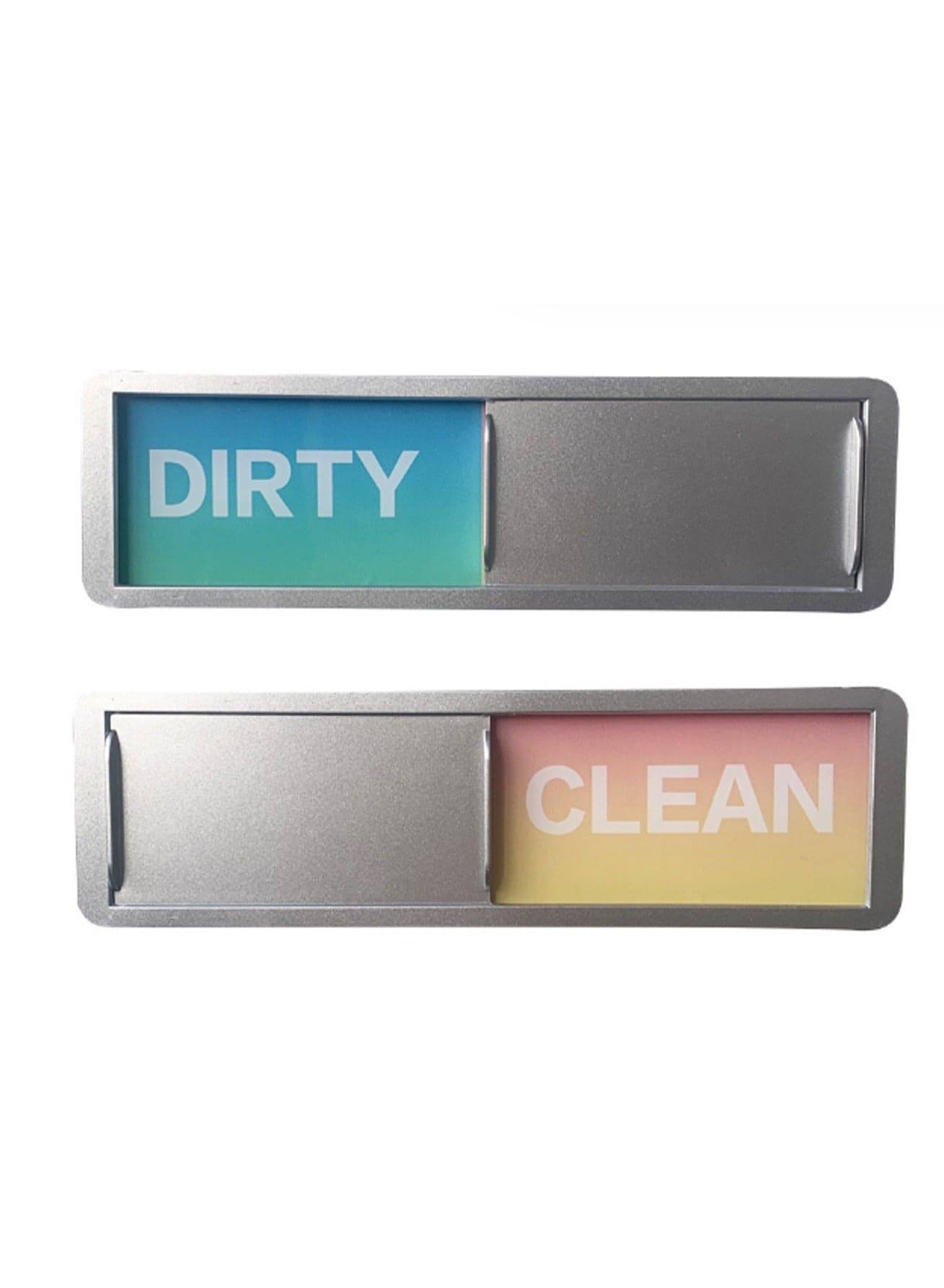 Silver Blue Yellow Dishwasher Magnets Clean Dirty Signs Scratch Resistant Strong Magnet Or 3m Adhesive Options Indicator Tells If Dishware Is Clean Or Dirty