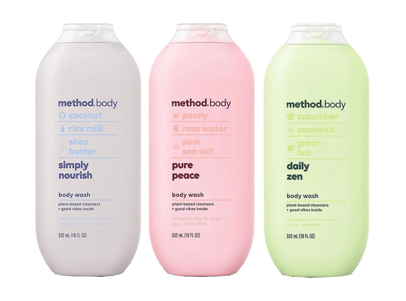 Method Daily Lotion Daily Zen Pure Peace Simply Nourish 18 FL Oz each Variety Pack