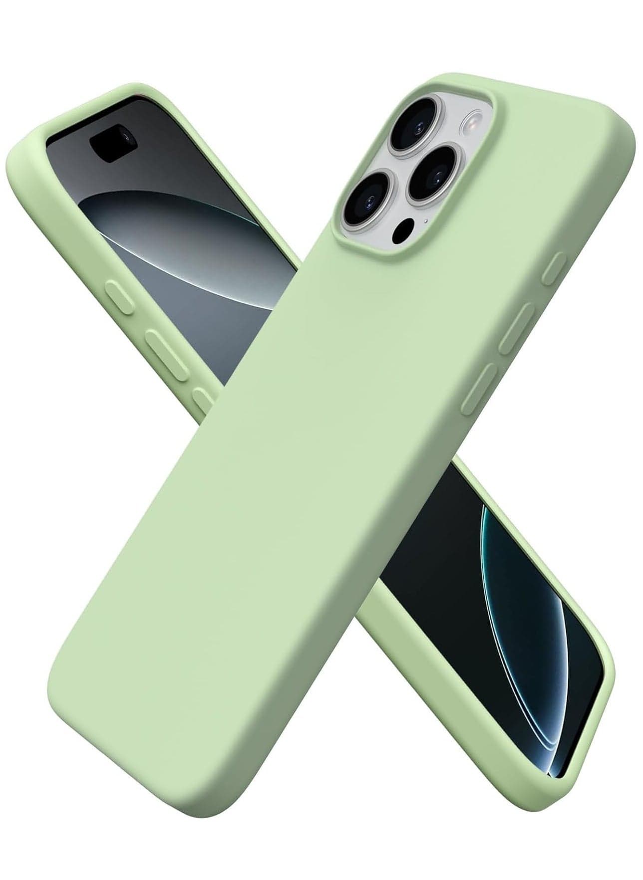 Pistachio Silky Soft Touch Case for iPhone 16 Pro Max – Premium Liquid Silicone Bumper