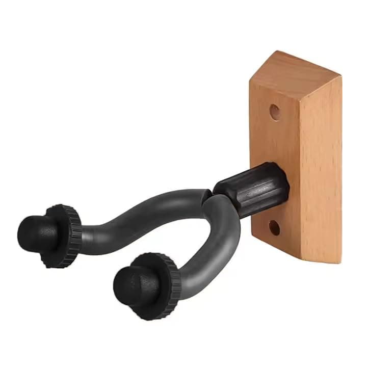 Mozart Hardwood Guitar Wall Hanger – Rectangular Shape Guitar Wall Mount Bracket Holder for Acoustic, Electric Guitars & Ukuleles (Model GH-23)