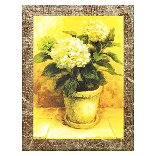 Indianara Flowers in Vase Painting (4303MBR) -Synthetic Fame, 10 x 13 Inch, Multicolor