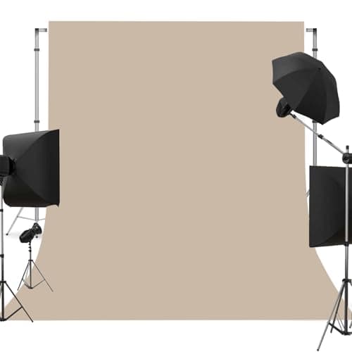 Beige Photo Backdrop for Photoshoot Beige Background for Photography Photo Backdrop Curtain for Party 5 x 7 FT
