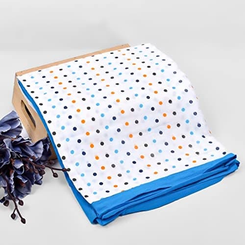 MOM'S HOME Organic Cotton Baby Muslin dohar blanket- 0-3 Year-100x100 cm - Polka dot