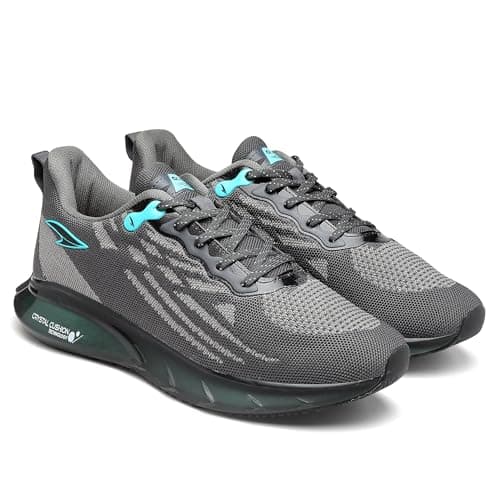ASIAN Men POWERPLAY-06 Running and Casual wear Running Shoes with Laces, Lightweight and Comfortable Shoes with Upper mesh Fabric and Crystal Cushion Technology for Men & Boys