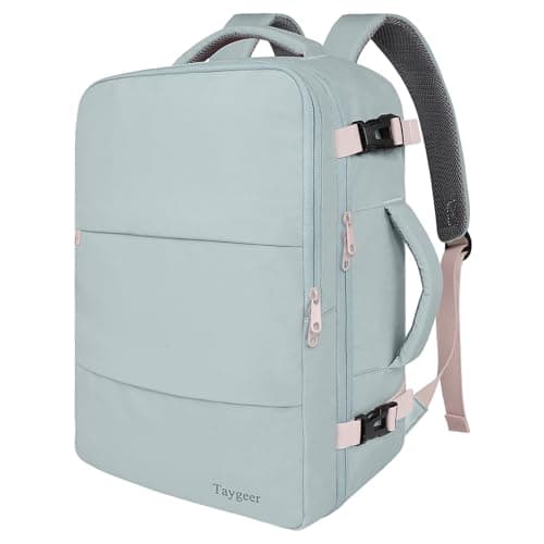 Taygeer Carry On Backpack for Women TSA Approved Underseat Personal Item with 173 inch Laptop Compartment Cute Daypack for Hiking Outdoor Weekend Travel Backpack with Multiple Pockets Powder Blue