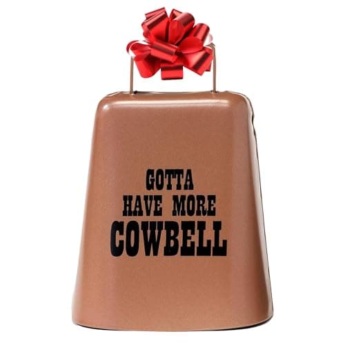 Bevin Bells "Gotta Have More Cowbell" (Medium) | Kentucky Cow Bell w/Copper Color | Made from Steel | Loud Noise Makers w/Handle | Made in CT, USA