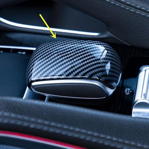 ZiWen New Interior Trim Center Console Gear Shift Knob Cover Accessories for Mercedes Benz GLE GLS W167 X167 2020 2021 2022 2023 2024 2025 2026 Carbon Fiber Print