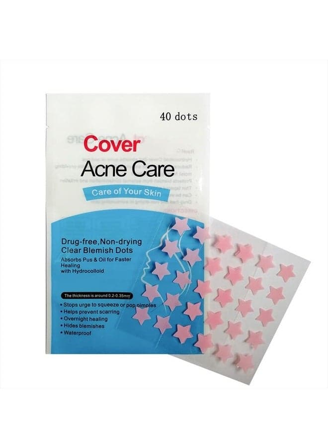 Acne Pimple Patch, Hydrocolloid Pimple Patches for Face, Zit Patch, Acne Dots, Clear Acne Stickers (2 Pack)