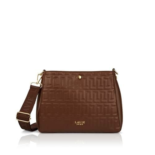 Lavie Luxe Women's Emjane 3 Compartment Crossbody Sling Bag | Ladies Purse Handbag | Gift for Women