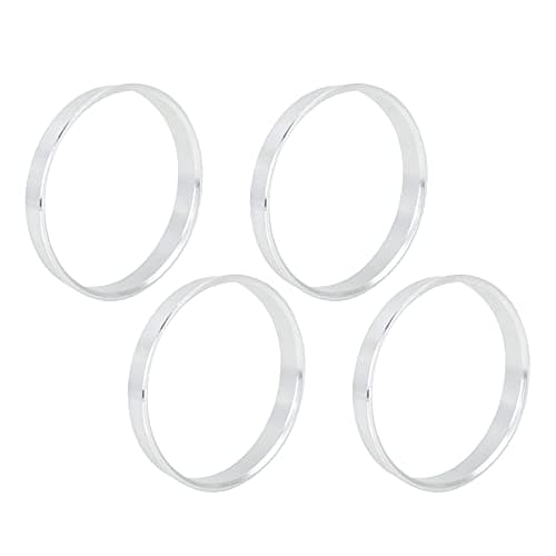 X AUTOHAUX 4pcs 66.6 to 64.1 mm Aluminium Alloy Car Hub Centric Rings Wheel Bore Spacer