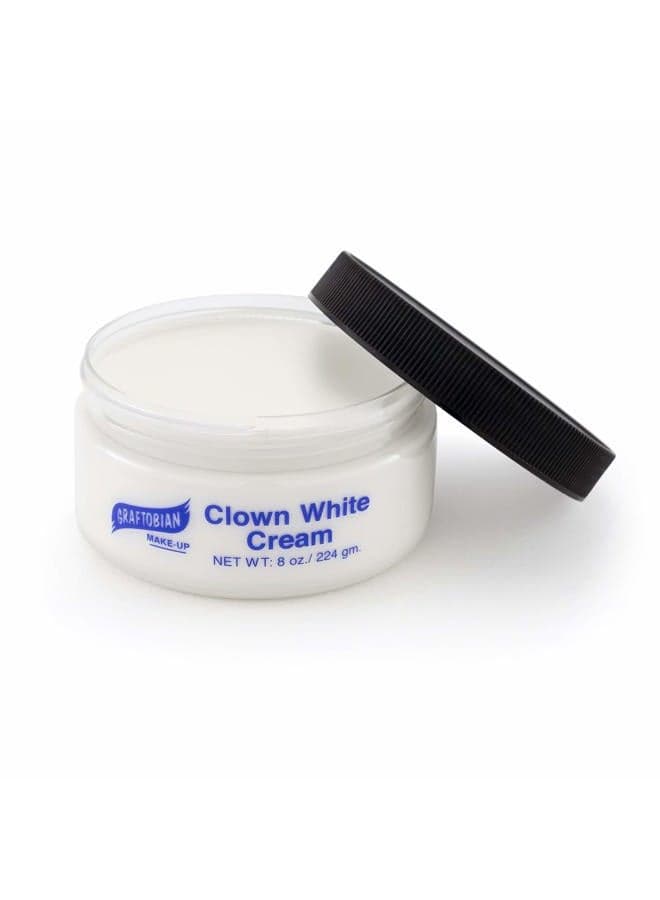 Clown White Creme Foundation (8 oz.), White, 8 oz.