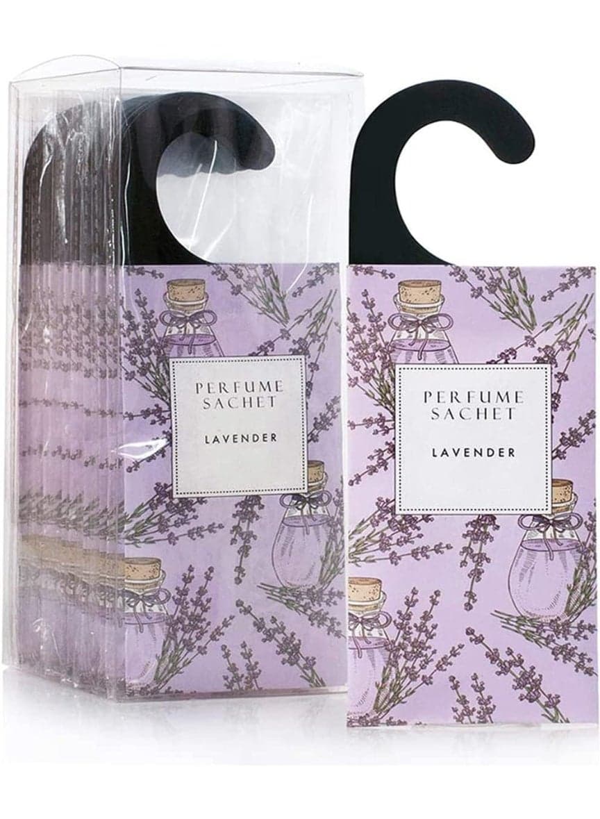 12Packs Lavender Hanging Potpourri Bags Natural Air Freshener Closet Fresheners Sachets Air Deodorizer Closet Odor Eliminator