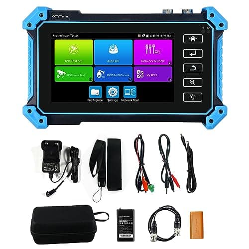 Upgraded 8K IP Camera Tester with PoE WANLUTECH CCTV Tester CVI TVI AHD SDI Analog Camera Tester 54inch Touchscreen RJ45 Cable TDR Tester RS485 HDMI in VGA in IPC5200 Plus