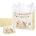 Crisky 13 Large Winnie Gift Bags with Tissue Paper and Greeting Card for Baby Shower Kids Boy and Girl Birthday Parties