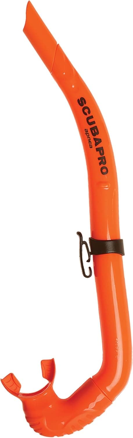 SCUBAPRO Apnea Snorkel for Freediving Foldable JTube Design with Removable Upper Barrel Orange