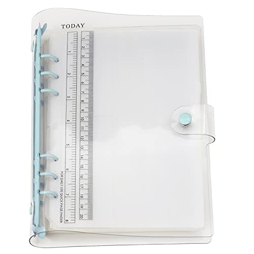 A6 A5 6Holes Colorful PVC Cover Personal Organizer with Snap Button Closure File Folder for Loose Leaf Sheet Notebook Skyway A5 Combo