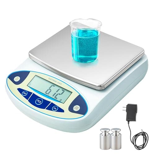 Lab Scale 6000g x 0.01g Digital Precision Analytical Balance- Gram Scale 10mg High Precision with 11 Unit Conversion Electronic Balance Digital Scientific Scale