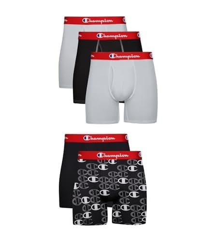 Champion Men's Everyday Active Lightweight Stretch Boxer Briefs - 5 Pack