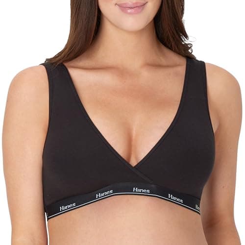 Hanes Womens Maternity Nursing Bra Lounge Nursing Bralette MoistureWicking Odor Protection