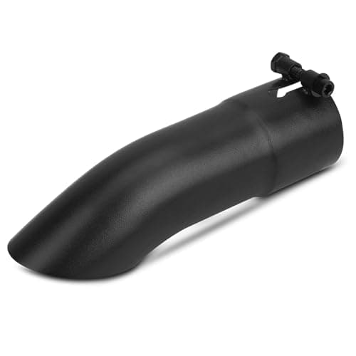 25 inch Inlet Curved Exhaust Tip 25 Outlet 9 Overall Length Stainless Steel Turn Down Exhaust Tail Pipe BoltOn Black Fit for Tailpipe Outlet is 25 must OD not the ID