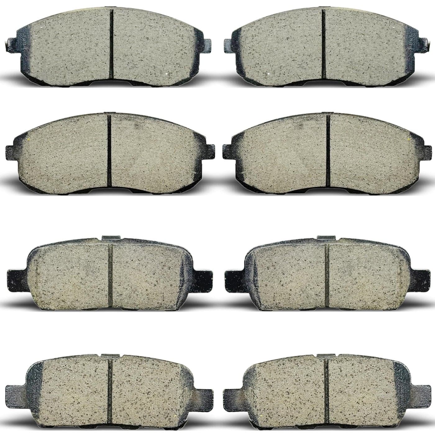 ALADICHE Front Rear Ceramic Brake Pads Set Compatible with 20032005 Infiniti G3520032005 Nissan 350Z20072013 Nissan Altima20112017 Juke20072012 Sentra