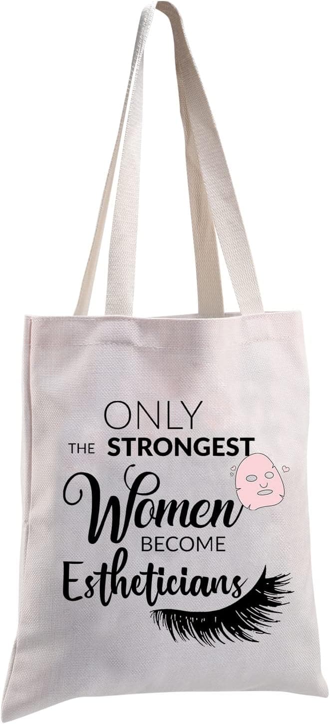 MBMSO Esthetician Tote Bag Beautician Gifts Esthetician Supplies Bag only the Strongest Women Become Esthetician Shoulder bag Esthetician Tote Bag