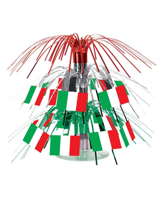 Italian Flag Mini Cascade Centerpiece Party Accessory (1 count) (1/Pkg)