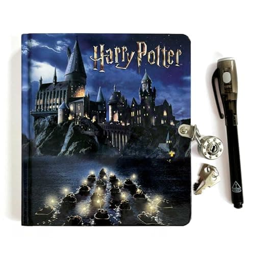 Playhouse Harry Potter Hogwarts Lock Key Lined Page Diary with Invisible Ink Pen for Kids