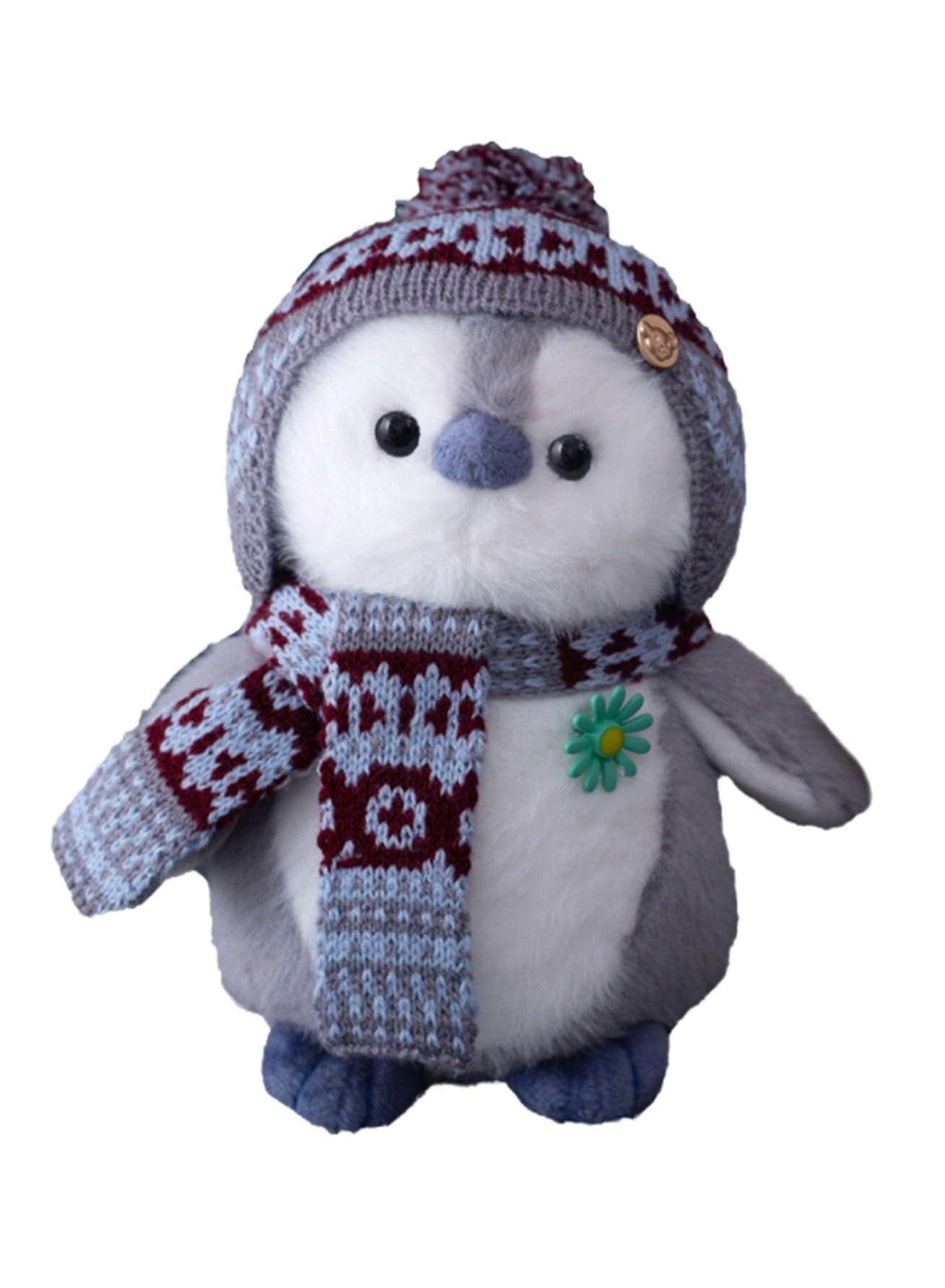 27 CM Cute Penguin Plush Toy Soft Stuffed Cartoon Simulation Animal Doll For Girls And Boys All Ages Gift(Grey)