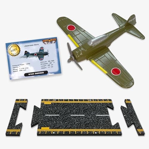 Hot Wings Planes Zero with Connectible Runway Green