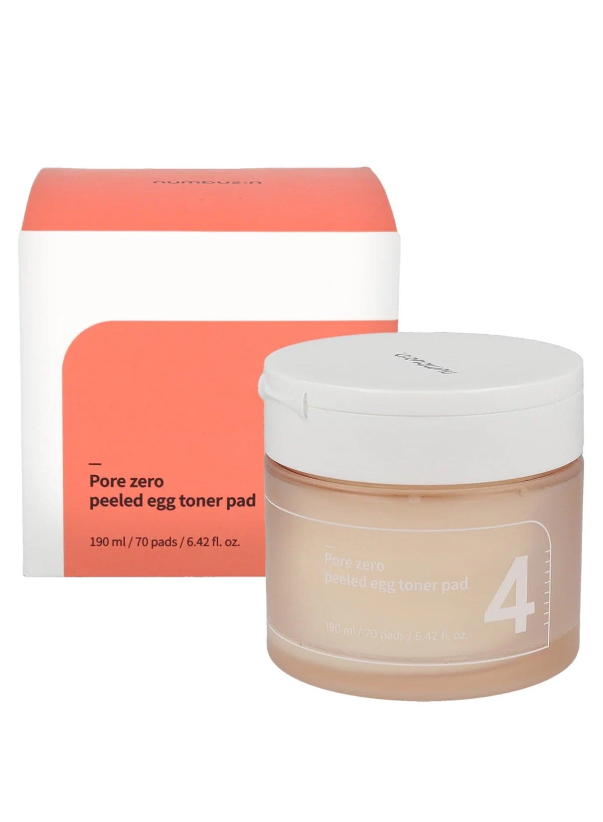 Numbuzin No.4 Pore Zero Peeled Egg Toner Pad 190ml