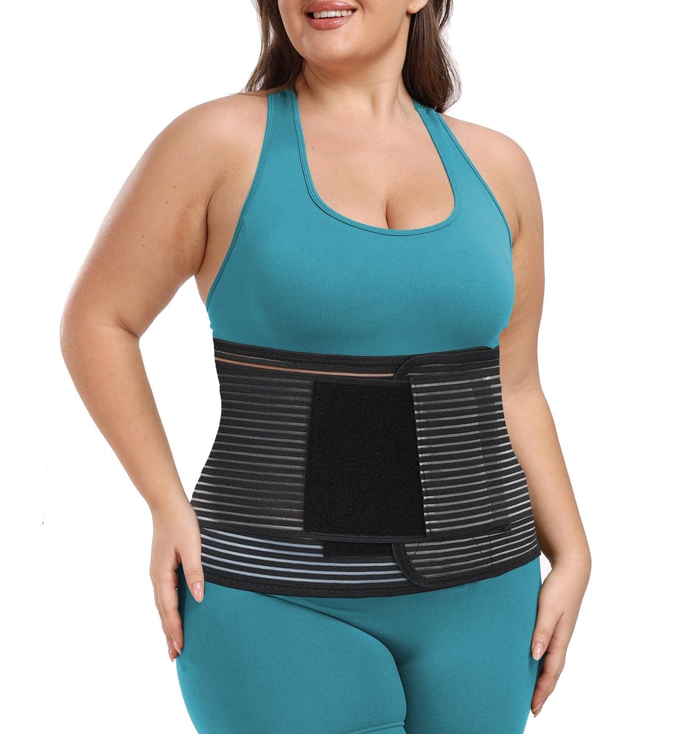 Abdominal Binder Post Surgery Plus Size | Postpartum Belly Band Wrap | Post C Section Belly Binder | Stomach Compression Hernia Belt For Men or Women Hernia Surgery, Natural Birth, Abdominal Injuries,Hysterectomy (L/XL)