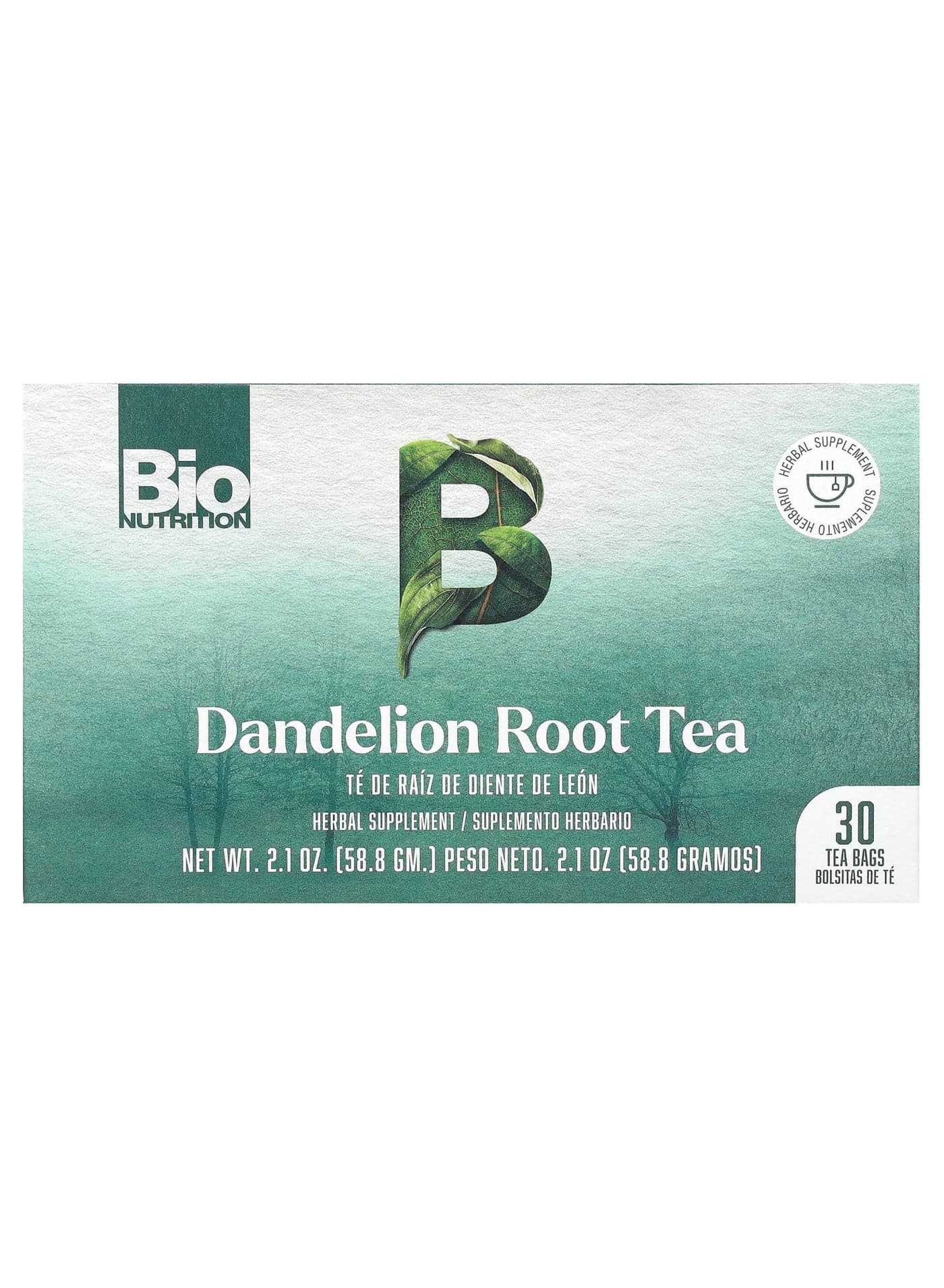 Dandelion Root Tea, Caffeine Free, 30 Tea Bags, 2.1 oz (58.8 g)