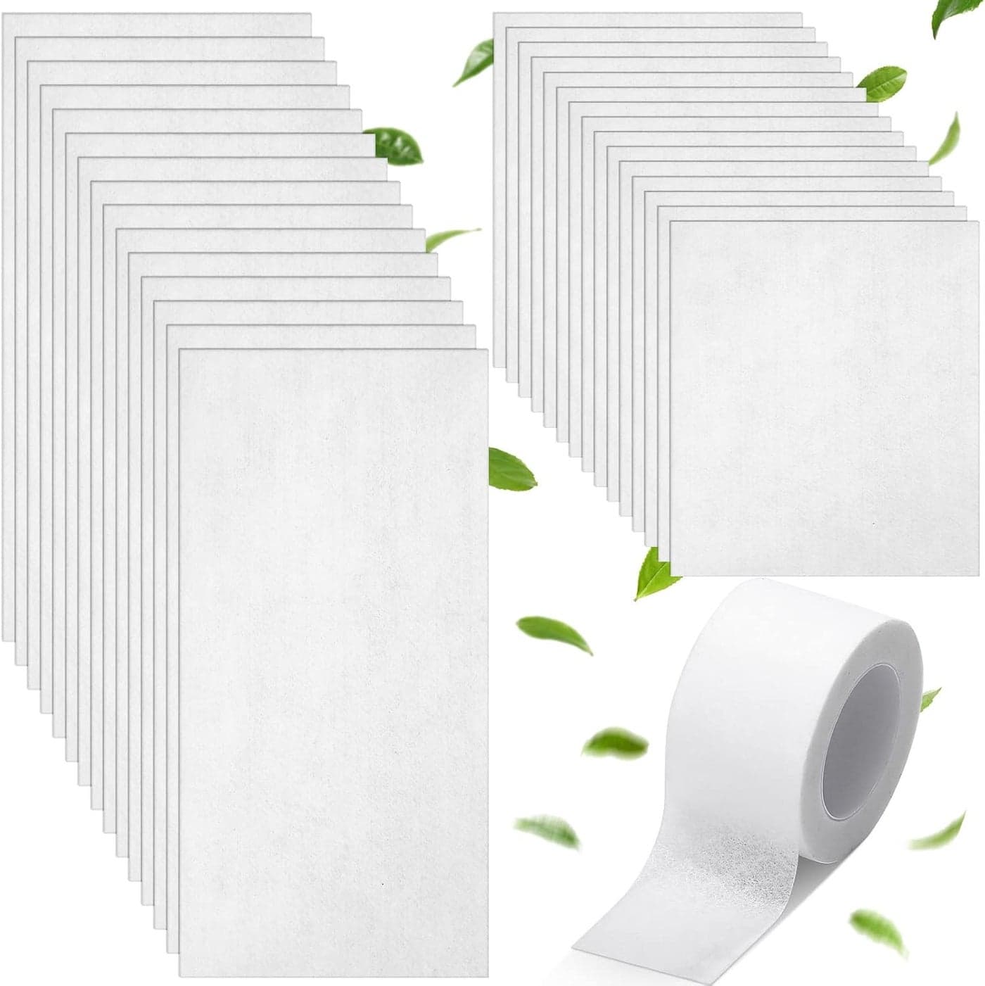 Jutom 30 Count Skinfold Dry Sheet Silver Disposable Incontinence Pads Skin Management Non Chafing for Women Absorbent Underpads with Skin Tape for Adult Elderly, 14 x 6, 7 x 6 Inch