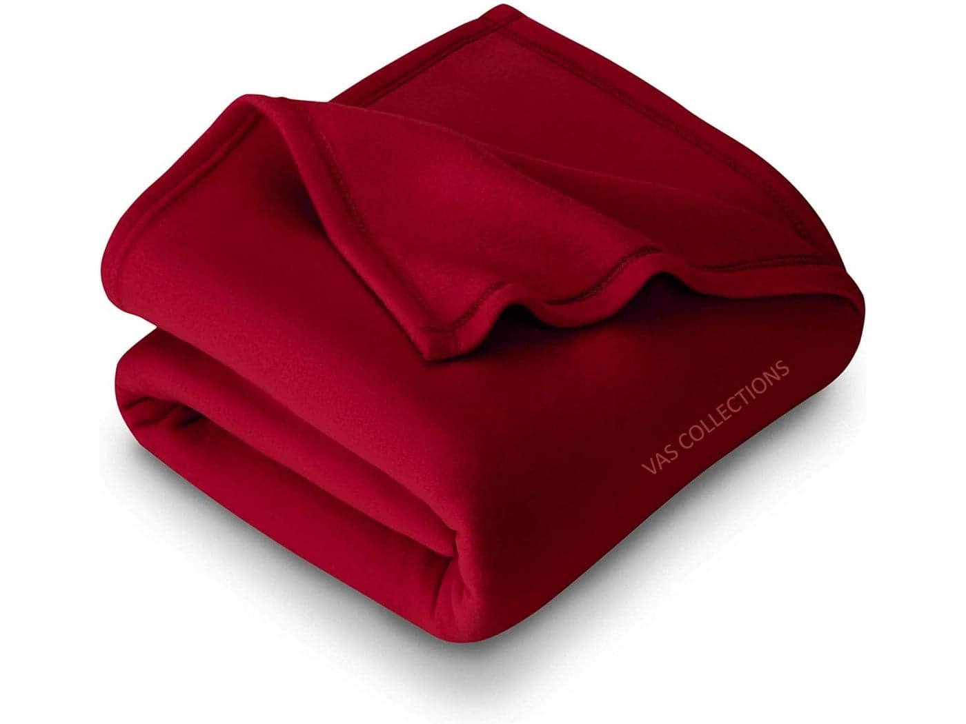 VAS COLLECTION 300 TC All Season Solid/Plain Lightweight Polar Fleece Single Bed Blanket (152 x 230 cm, Maroon & Red)
