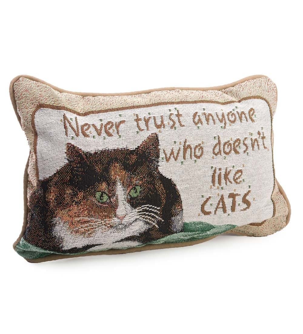 Manual Never Trust Cats 125 x 85Inch Decorative Throw Pillow
