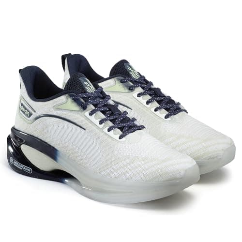 ASIAN Men's SUPERSTAR-01 Sports Running Shoes with Superior Cushioning | Memory Foam Insole Casual Sneaker Shoes for Men's & Boy's (White Pista, 7),UK 7