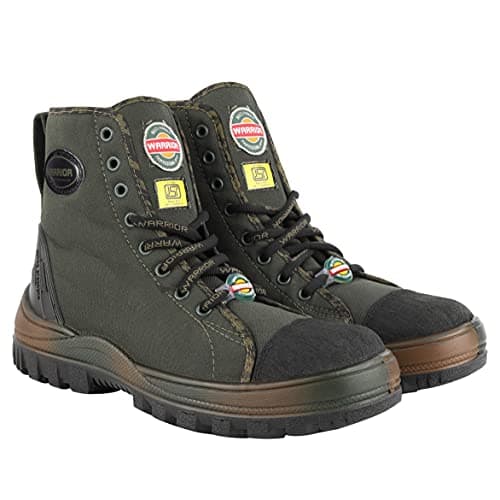 Liberty Warrior Jungle King Army Boots for Men | Military Style Canvas Boots | Soft Toe | Lightweight & Breathable | PU Sole | Olive | Size-11UK