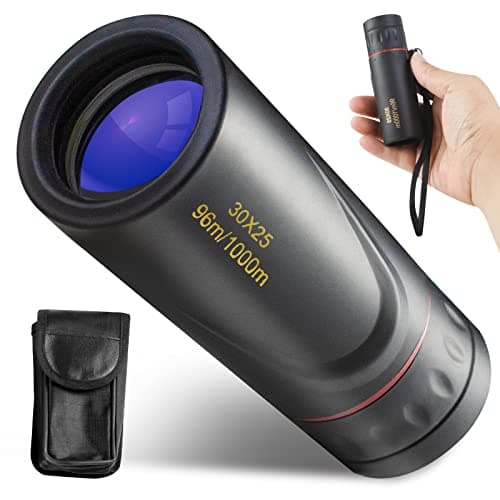 HDAJY Mini Monocular Telescope Upgrade 30 x 25 HD Monoculars for Adults High Powered Be Used for Stargazing Hunting Black