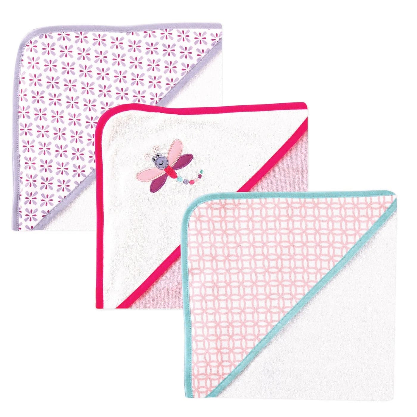 Luvable Friends Unisex Baby Cotton Terry Hooded Towels Dragonfly One Size